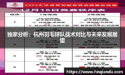 独家分析：杭州羽毛球队战术对比与未来发展展望